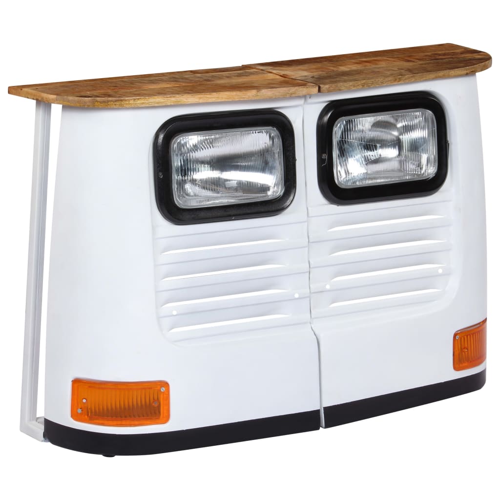 vidaXL Komoda u obliku kamiona od masivnog drva manga bijela