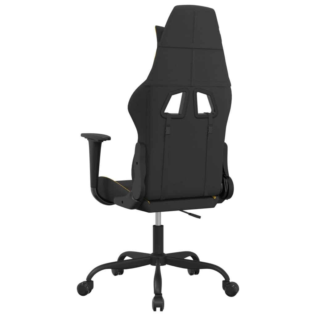 vidaXL Igraća stolica od tkanine crno-žuta