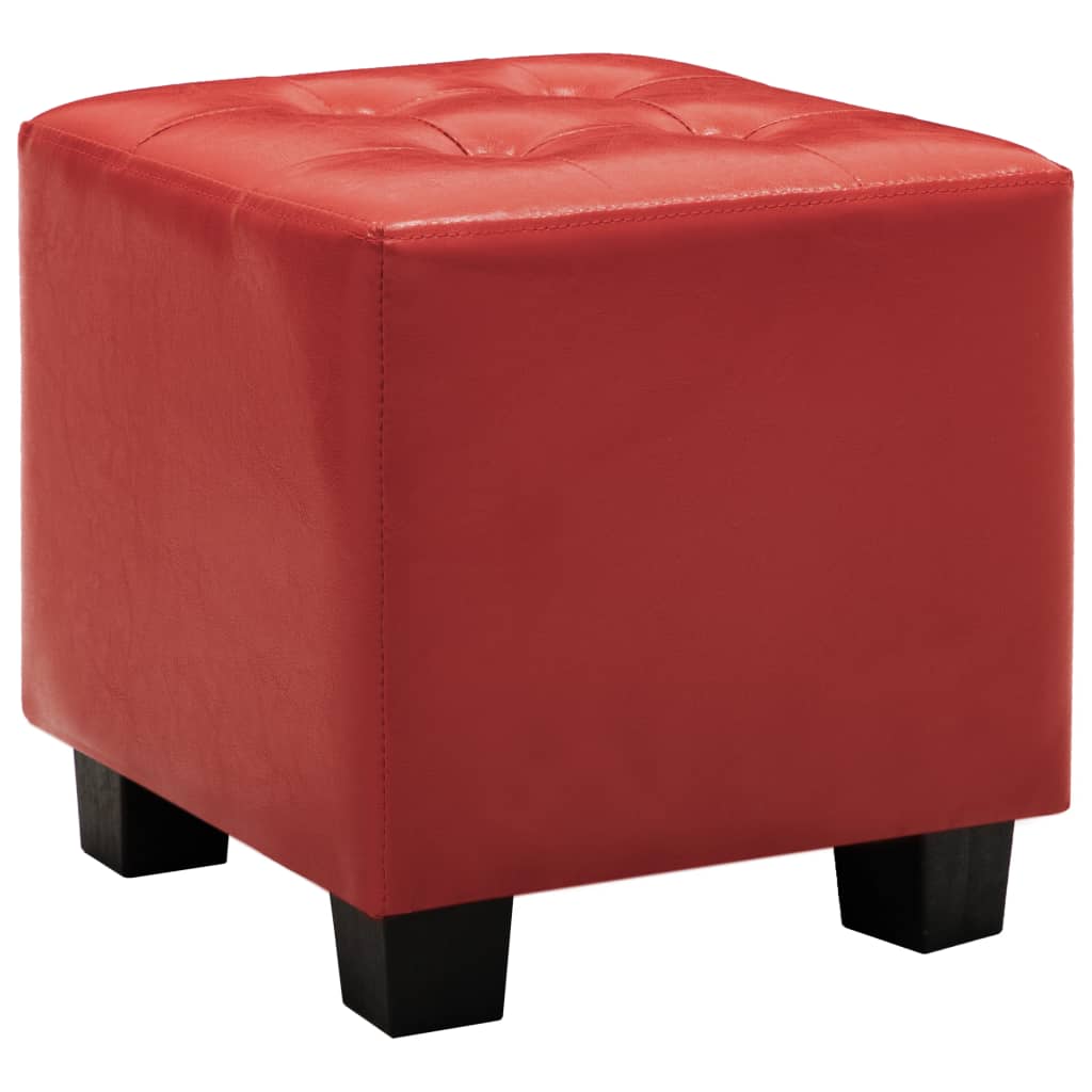 vidaXL Fotelja od umjetne kože s osloncem za noge crvena