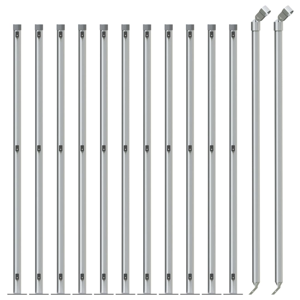 vidaXL Žičana ograda s prirubnicom srebrna 1 x 25 m