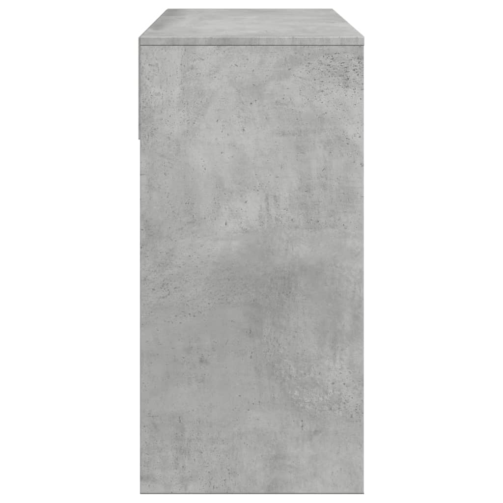 vidaXL Toaletni stolić s ogledalom siva boja betona 80x39x80 cm