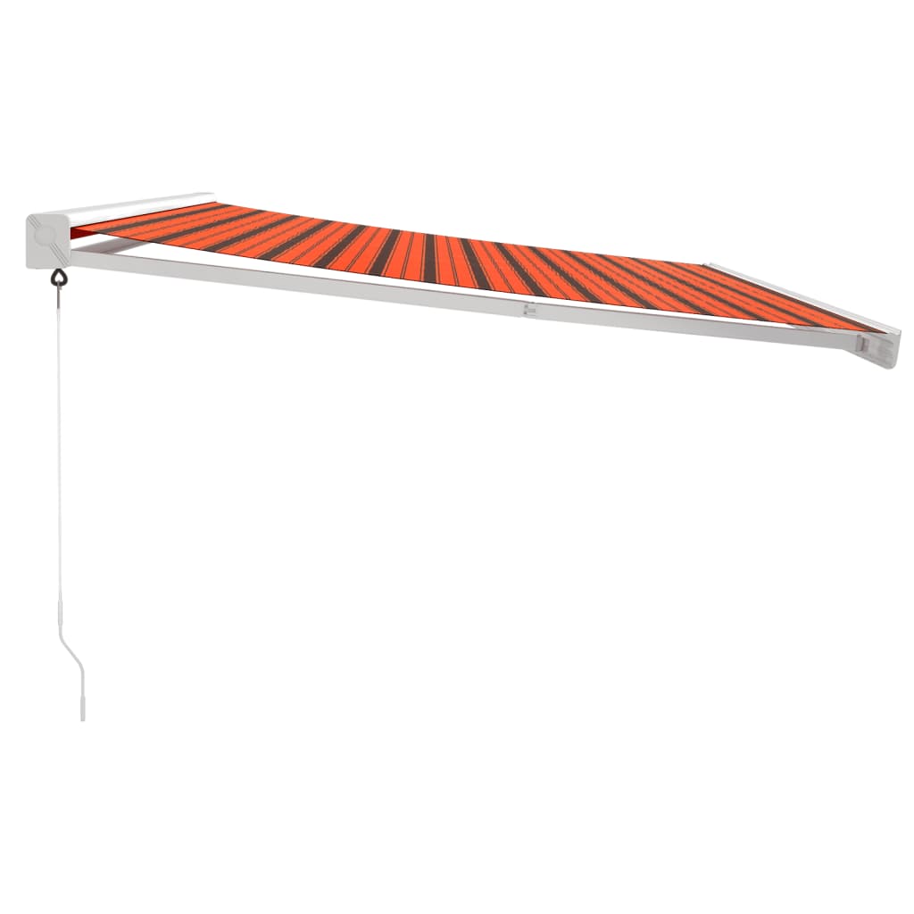 vidaXL Tenda na uvlačenje narančasto-smeđa 4,5x3 m tkanina i aluminij