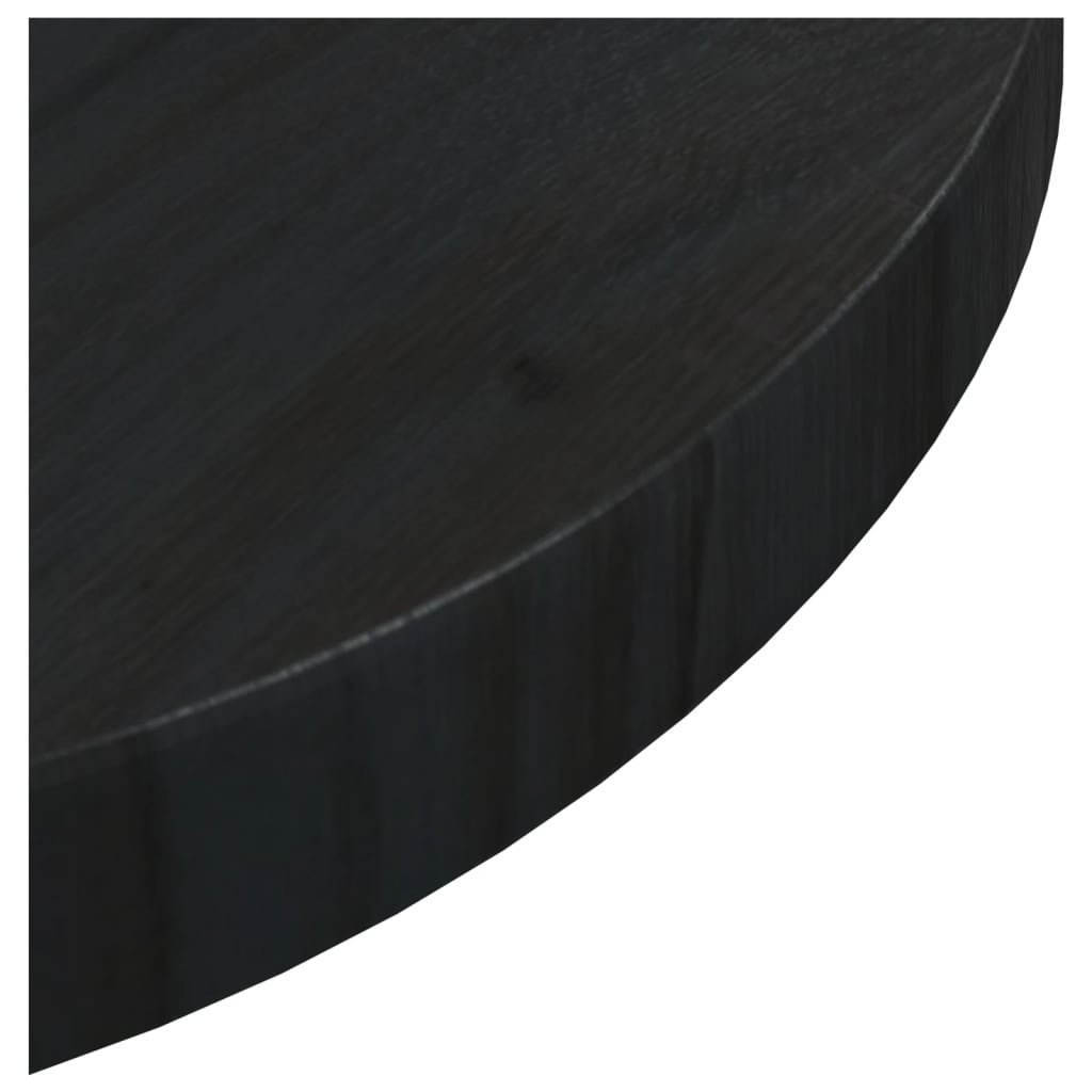 vidaXL Ploča za stol crna Ø 30 x 2,5 cm od masivne borovine