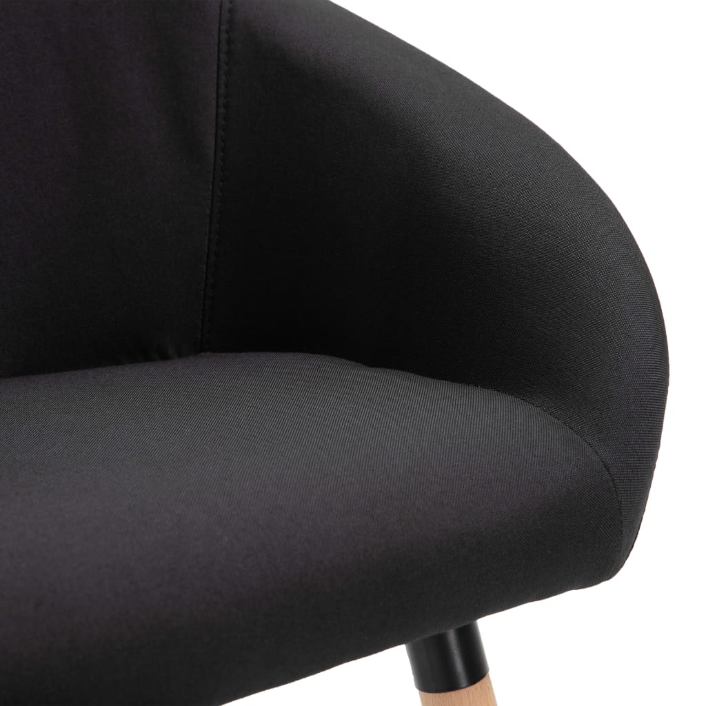 vidaXL Blagovaonska stolica od tkanine crna