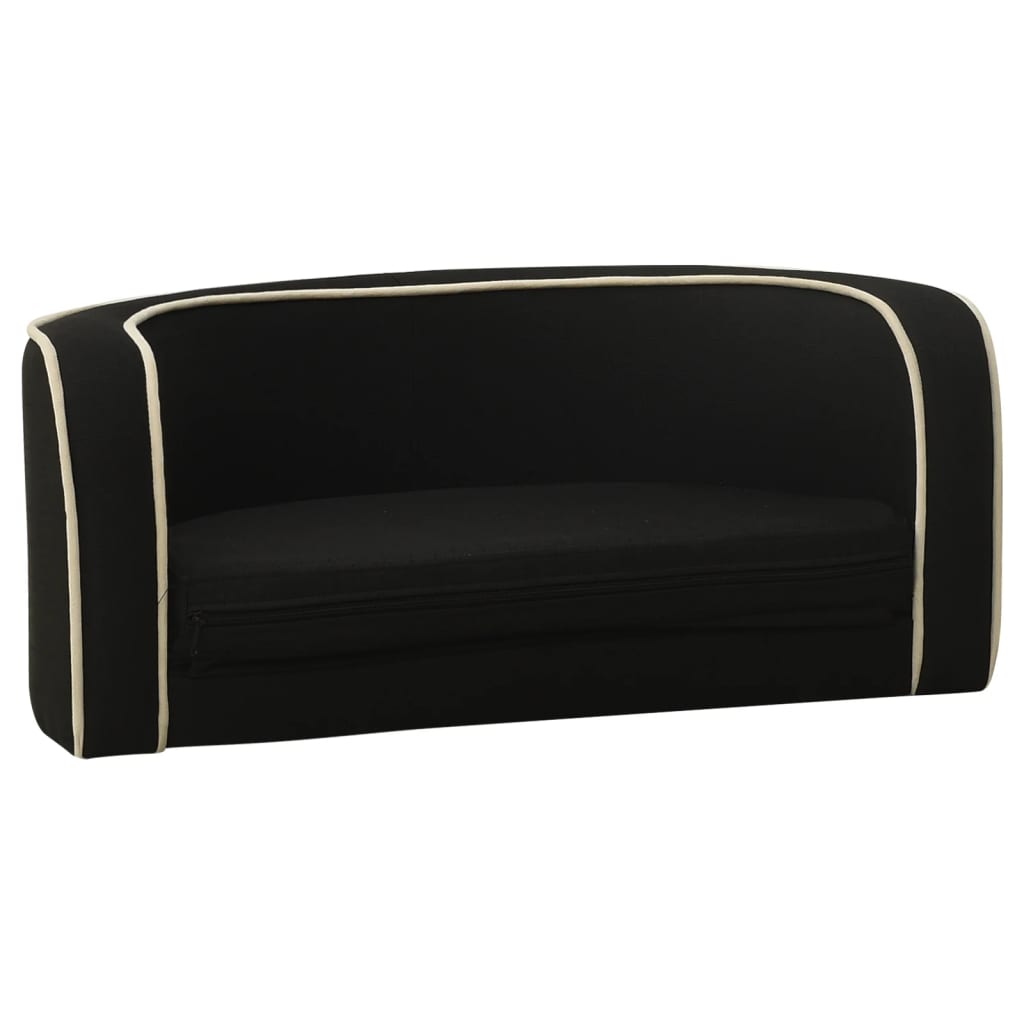 vidaXL Sklopiva sofa za pse crna 76 x 71 x 30 cm platno perivi jastuk