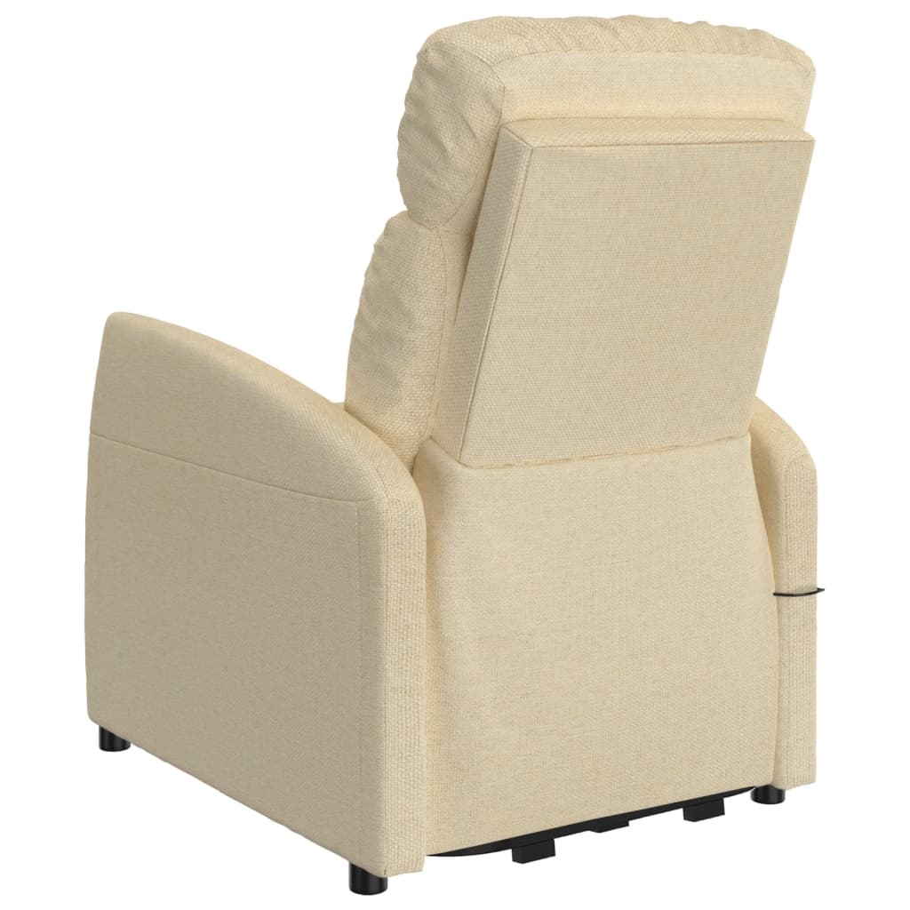 vidaXL Fotelja na podizanje od tkanine krem