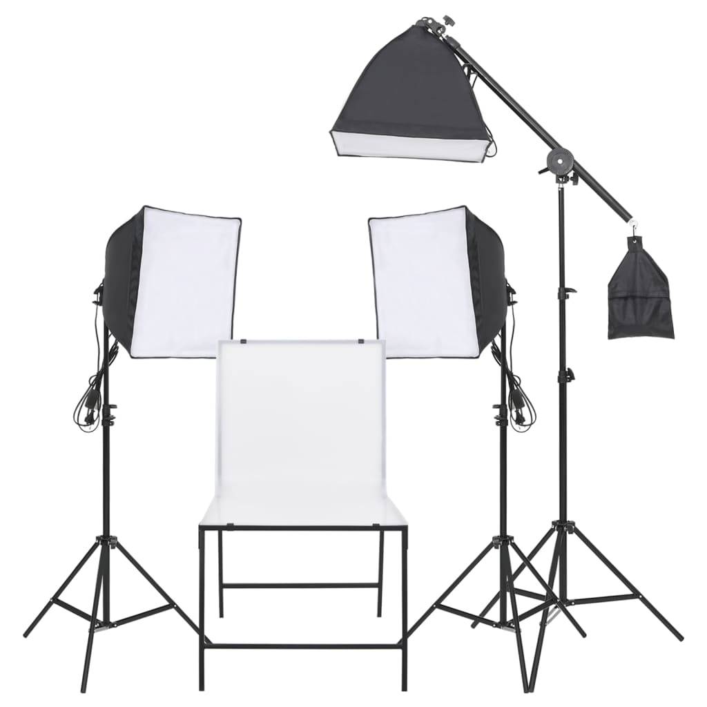 vidaXL Komplet rasvjete za fotografski studio sa stolom za snimanje