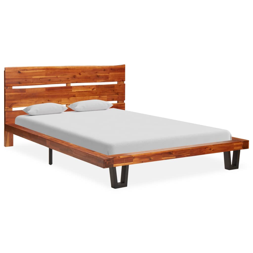 vidaXL Okvir za krevet od masivnog drva bagrema sa živim rubom 120 cm