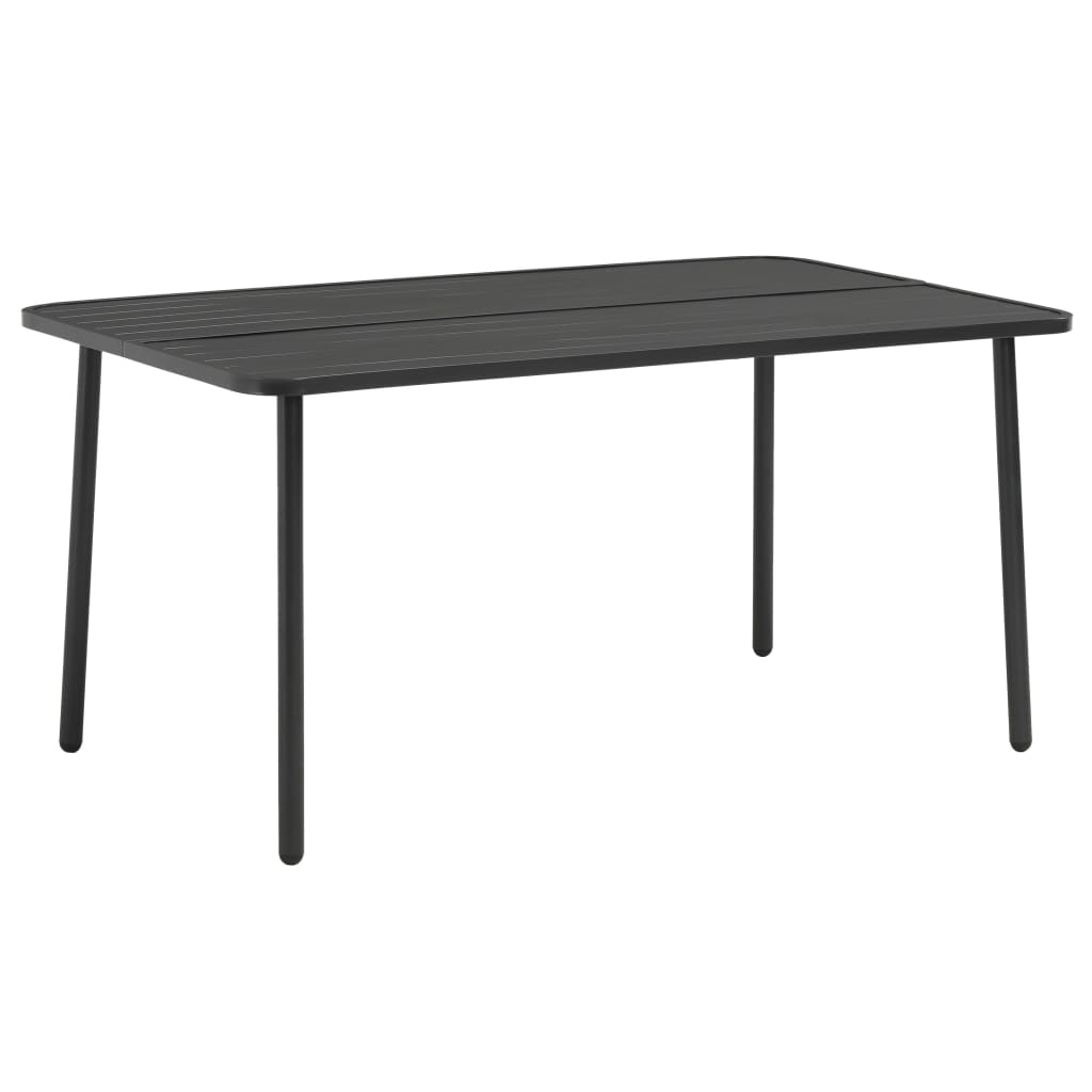 vidaXL Vrtni stol tamno sivi 150 x 90 x 72 cm čelik