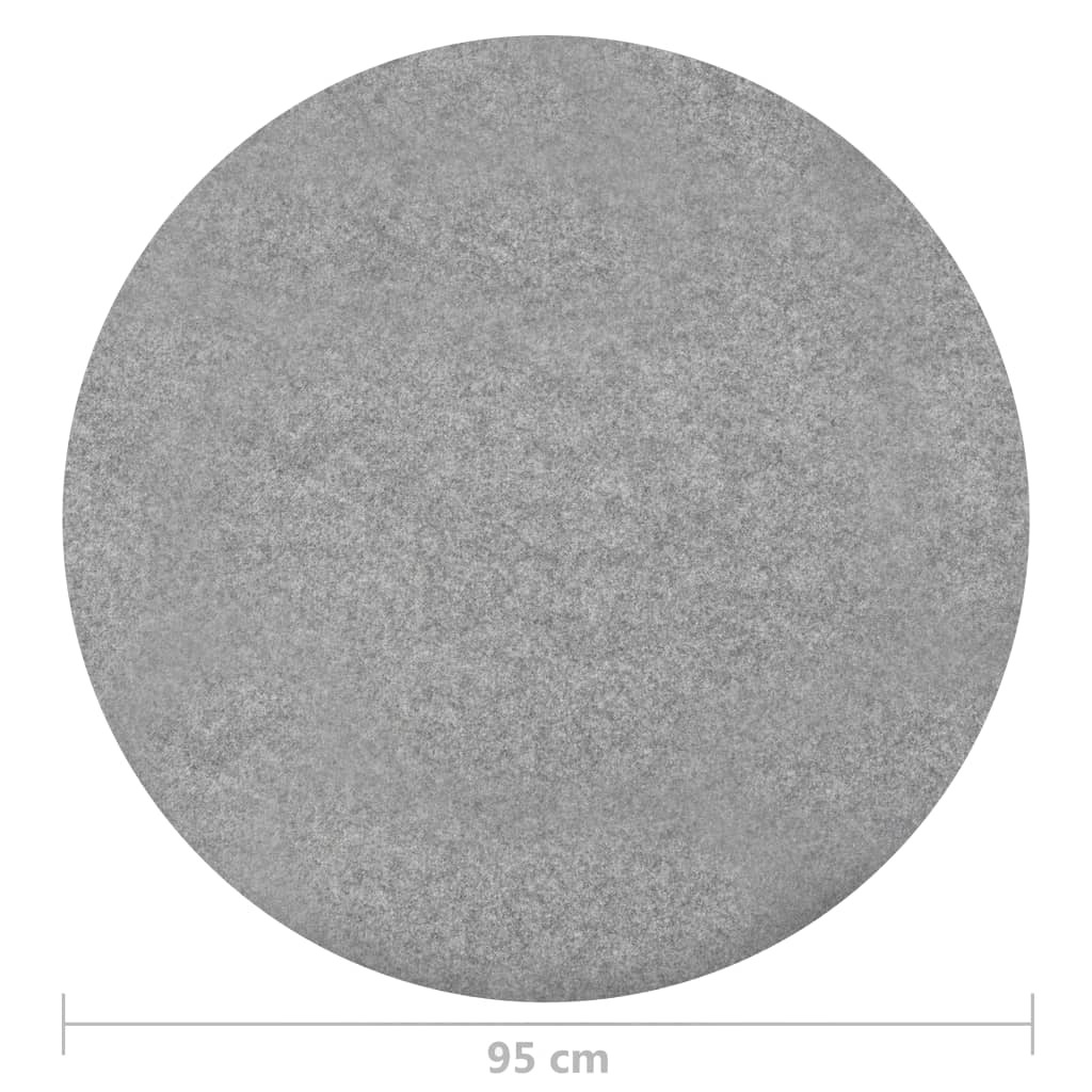 vidaXL Umjetna trava s ispupčenjima promjer 95 cm siva okrugla