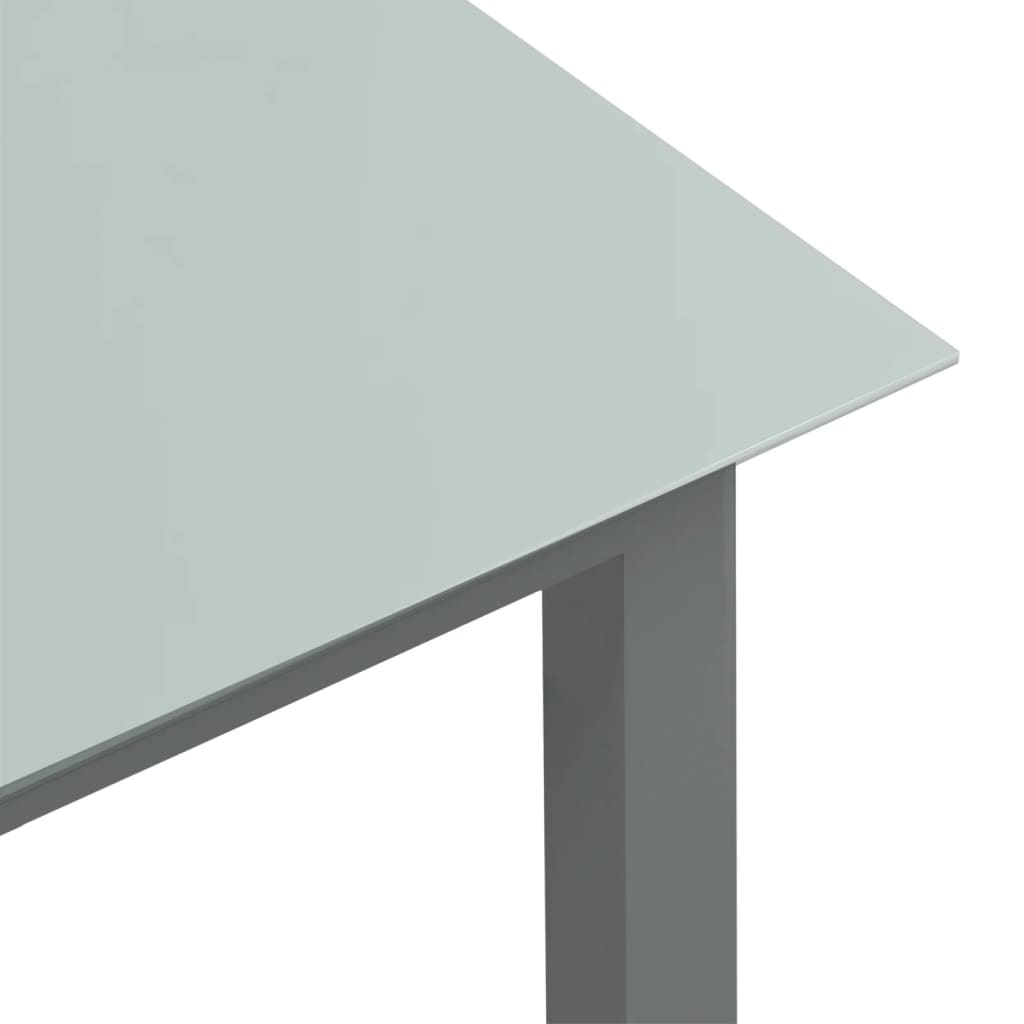 vidaXL Vrtni stol svjetlosivi 150 x 90 x 74 cm od aluminija i stakla