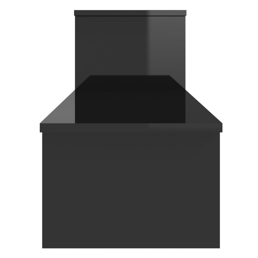 vidaXL TV ormarić visoki sjaj crni 180 x 30 x 43 cm od iverice