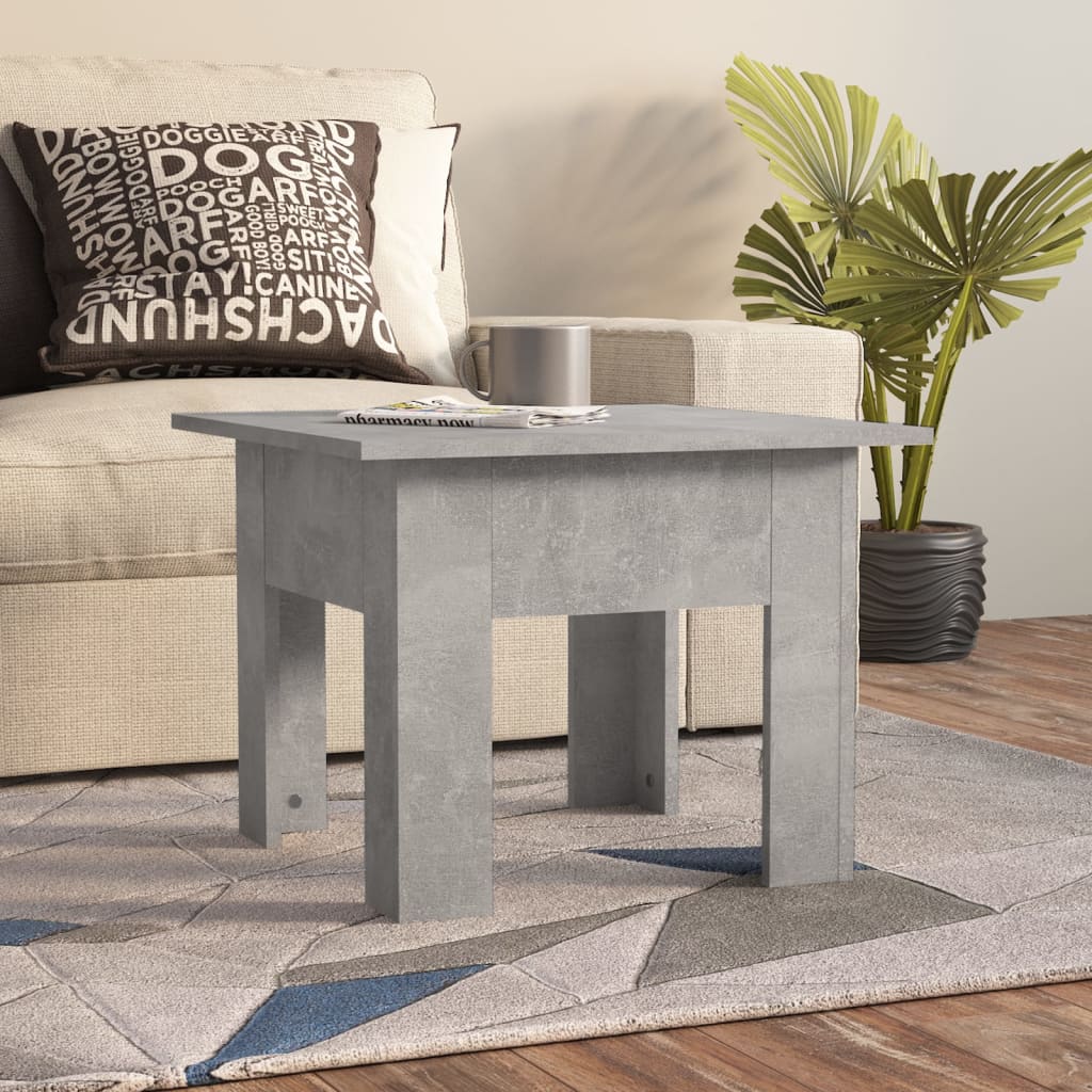 vidaXL Stolić za kavu siva boja betona 55 x 55 x 42 cm od iverice