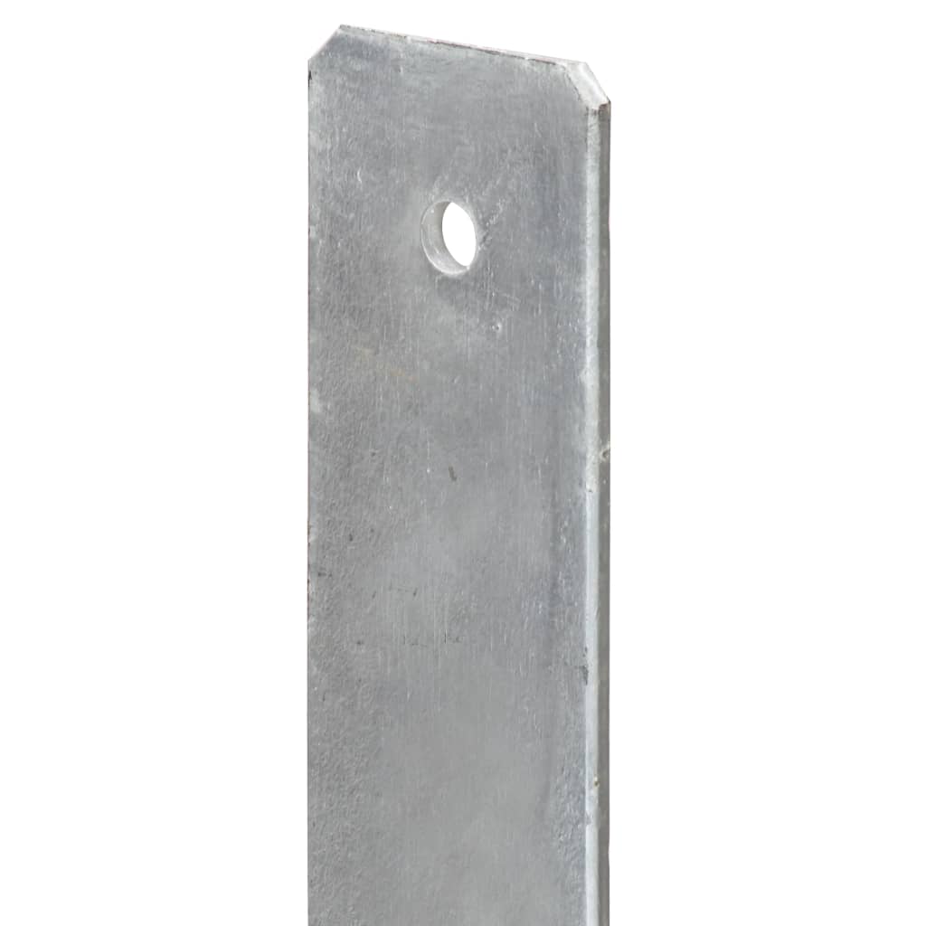vidaXL Sidra za ogradu 6 kom srebrna 14 x 6 x 60 cm pocinčani čelik