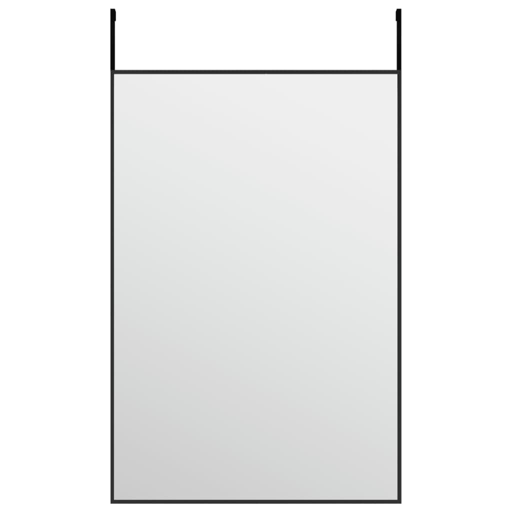 vidaXL Ogledalo za vrata crno 40 x 60 cm od stakla i aluminija