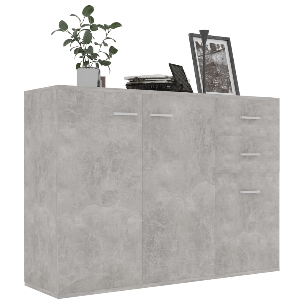 vidaXL Komoda siva boja betona 105 x 30 x 75 cm od konstruiranog drva