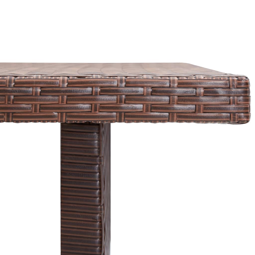 vidaXL Vrtni stol smeđi 110 x 60 x 67 cm od poliratana