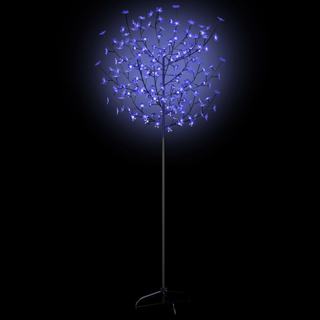 vidaXL Božićno drvce s 200 LED žarulja plavo-bijelo svjetlo 180 cm