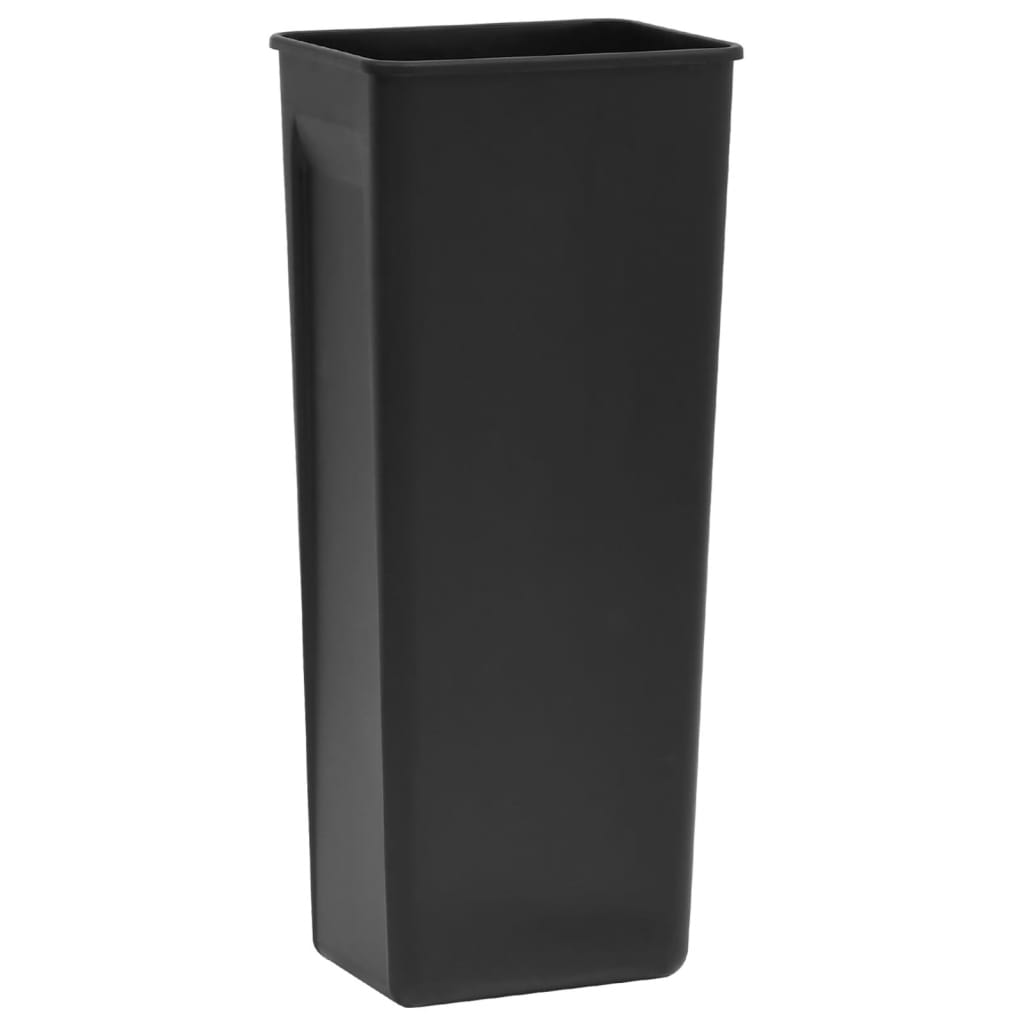 vidaXL Kanta za otpad s papučicom 30 L crna od nehrđajućeg čelika
