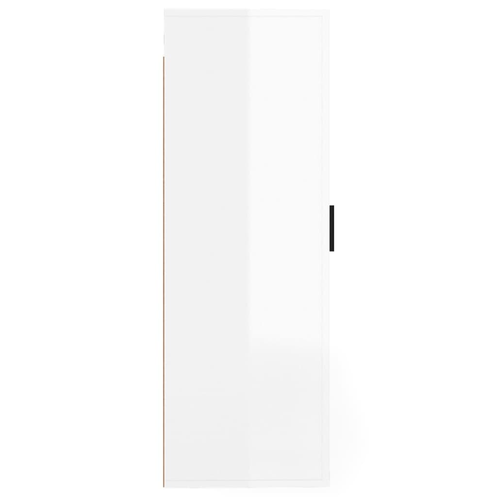 vidaXL Zidni TV ormarić bijeli visokog sjaja 40x34,5x100 cm