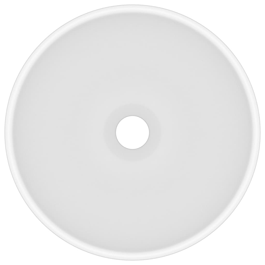 vidaXL Luksuzni okrugli umivaonik mat bijeli 32,5 x 14 cm keramički