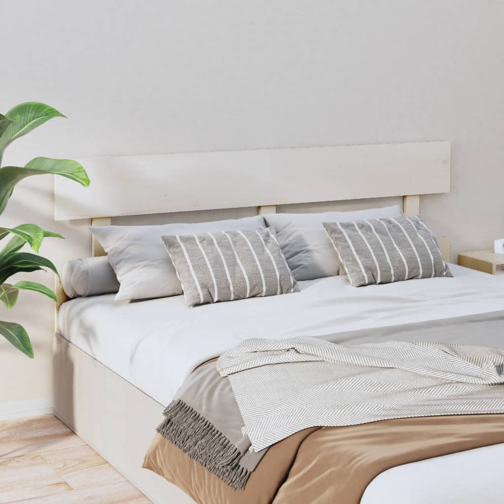 vidaXL Uzglavlje za krevet bijelo 164 x 3 x 81 cm od masivne borovine