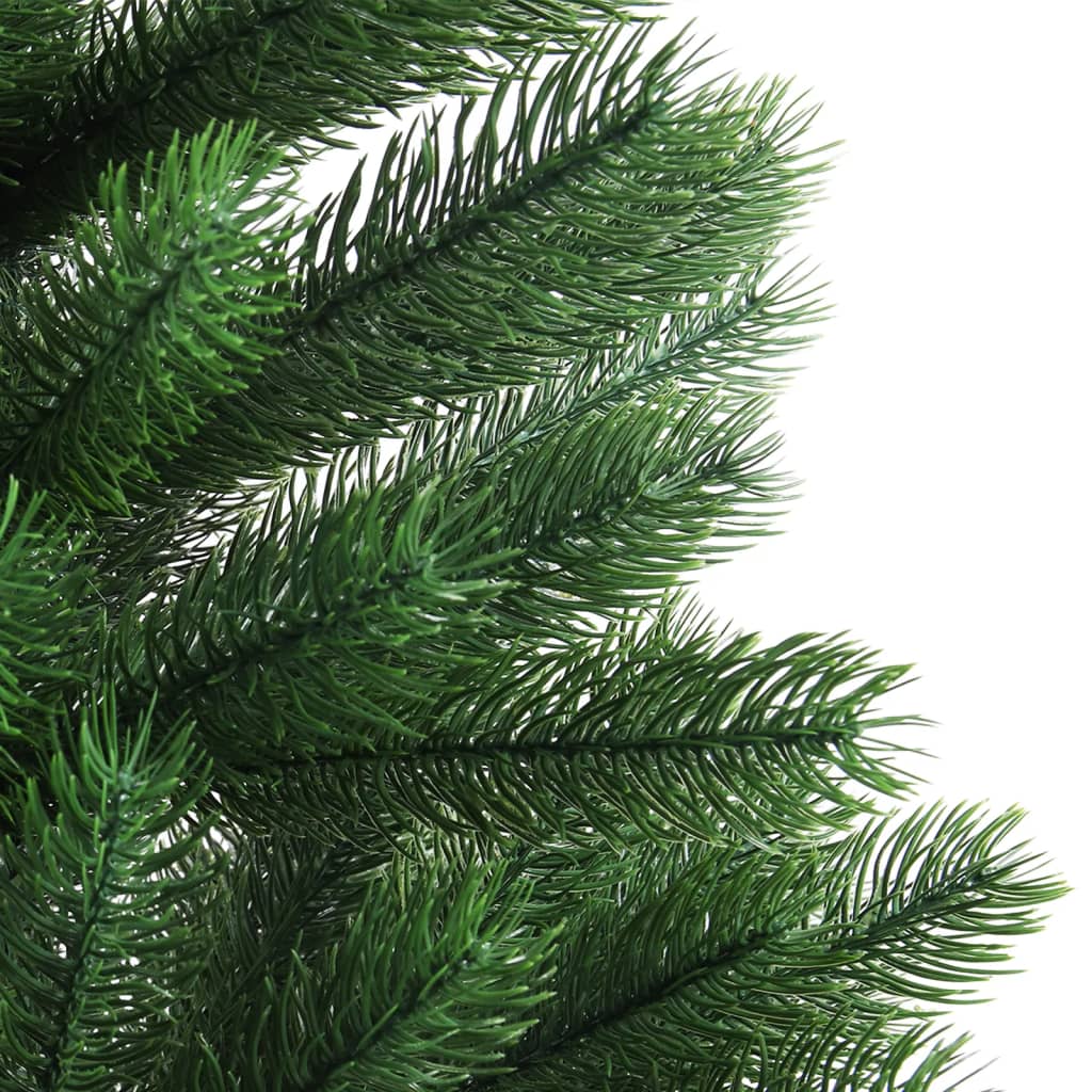 vidaXL Umjetno osvijetljeno božićno drvce s kuglicama 65 cm zeleno