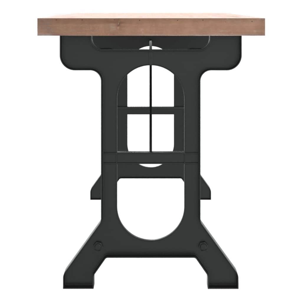 vidaXL Blagovaonski stol 110x65x82 cm od masivne jelovine i željeza