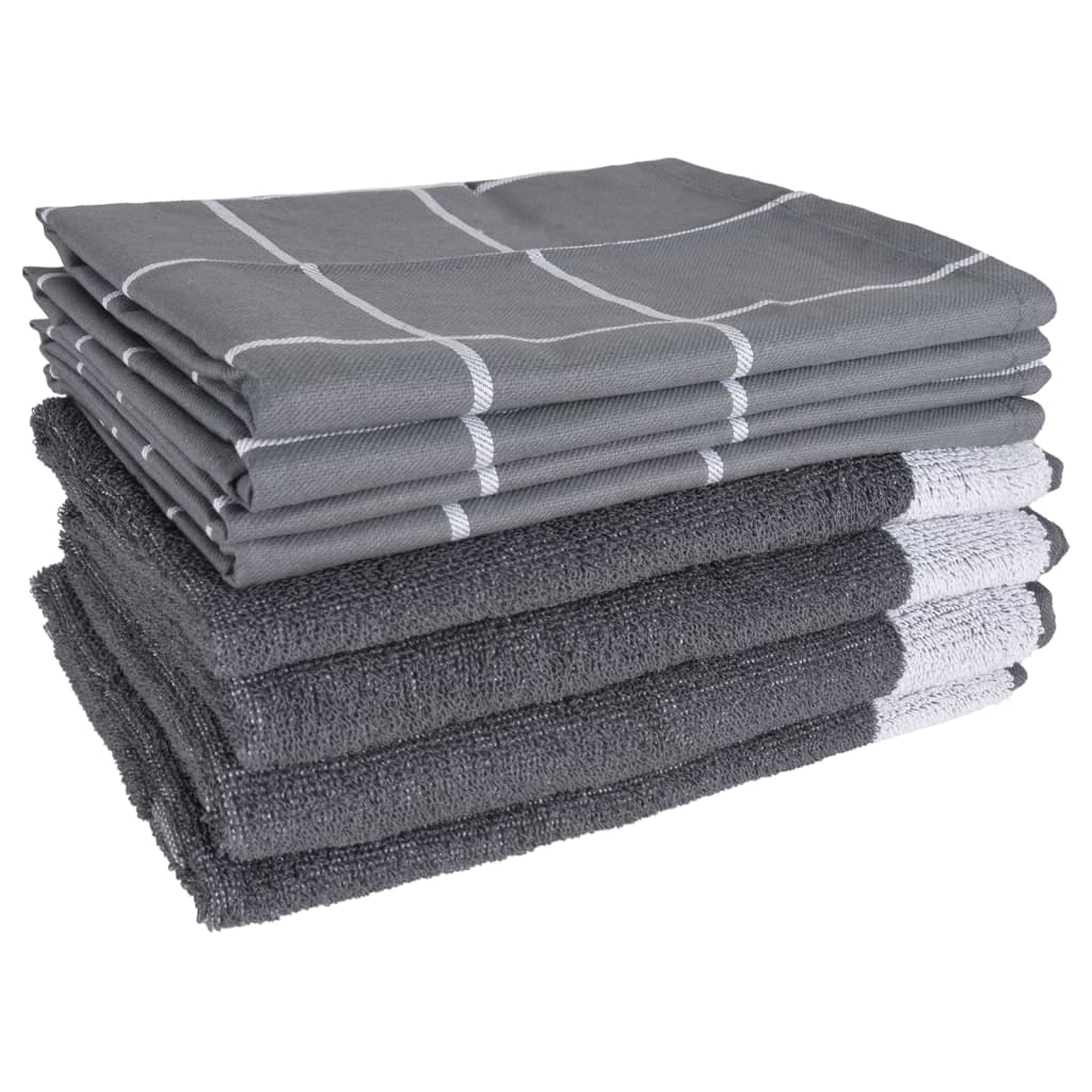 vidaXL Set ručnika od 12 komada sivi pamučni
