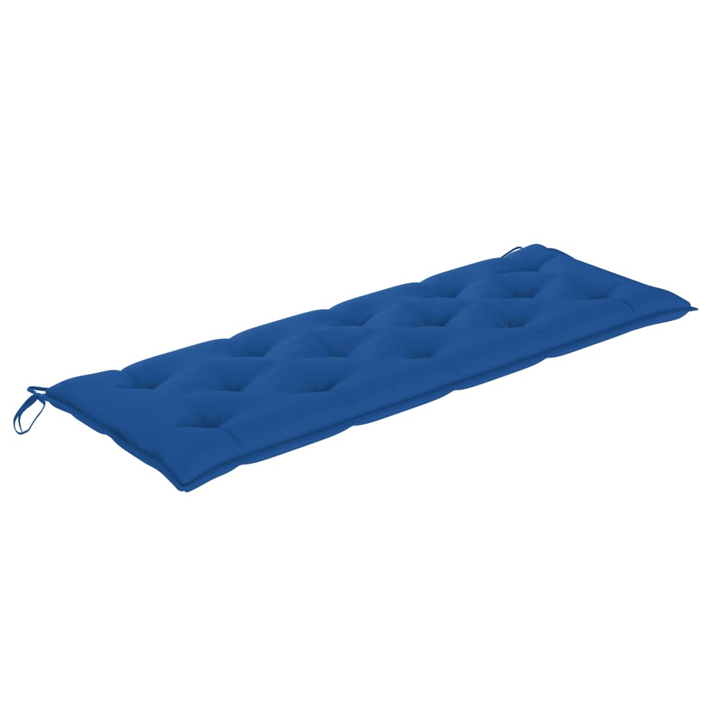 vidaXL Vrtna klupa s plavim jastukom 150 cm od masivne tikovine