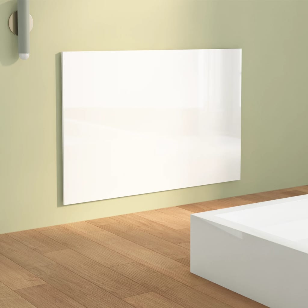 vidaXL Uzglavlje za krevet visoki sjaj bijelo 120 x 1,5 x 80 cm drveno