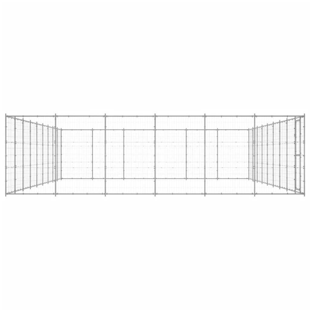 vidaXL Vanjski kavez za pse od pocinčanog čelika 65,34 m²