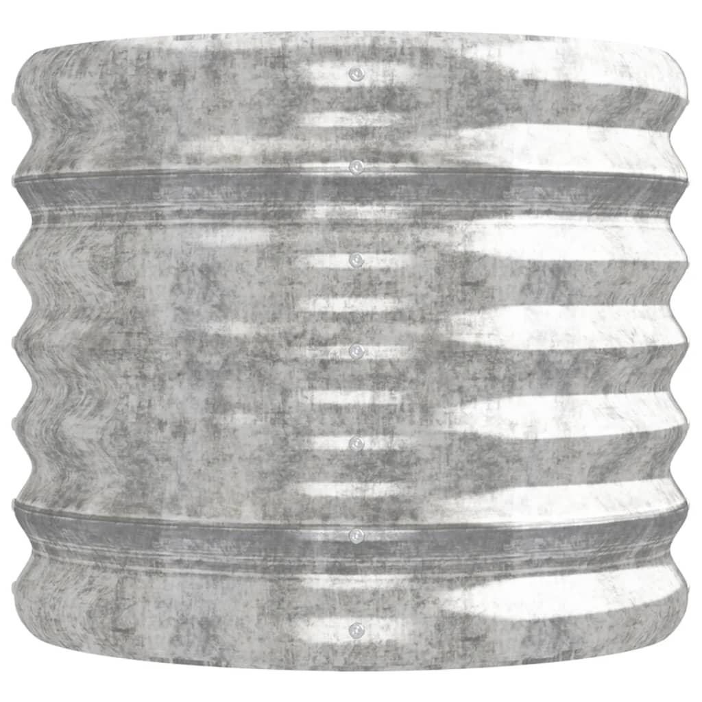 vidaXL Povišena vrtna gredica od čelika 224 x 40 x 36 cm srebrna