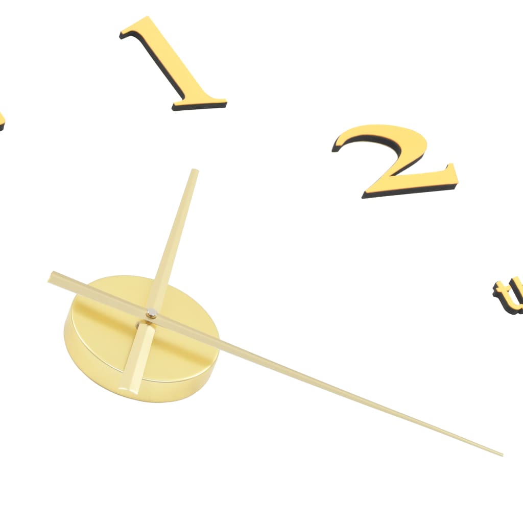 vidaXL 3D zidni sat moderni dizajn 100 cm XXL zlatni