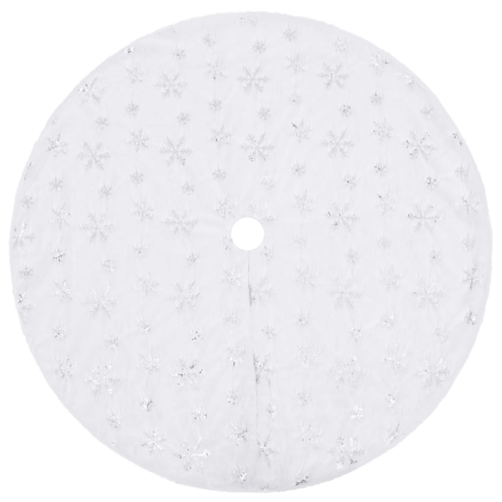 vidaXL Luksuzna podloga za božićno drvce bijela 90 cm umjetno krzno