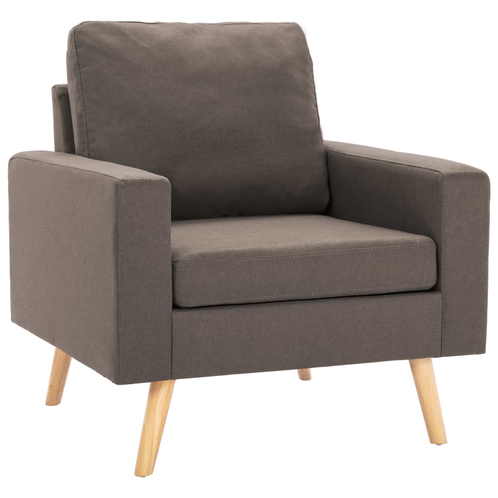 vidaXL 3-dijelni set sofa od tkanine smeđe-sivi