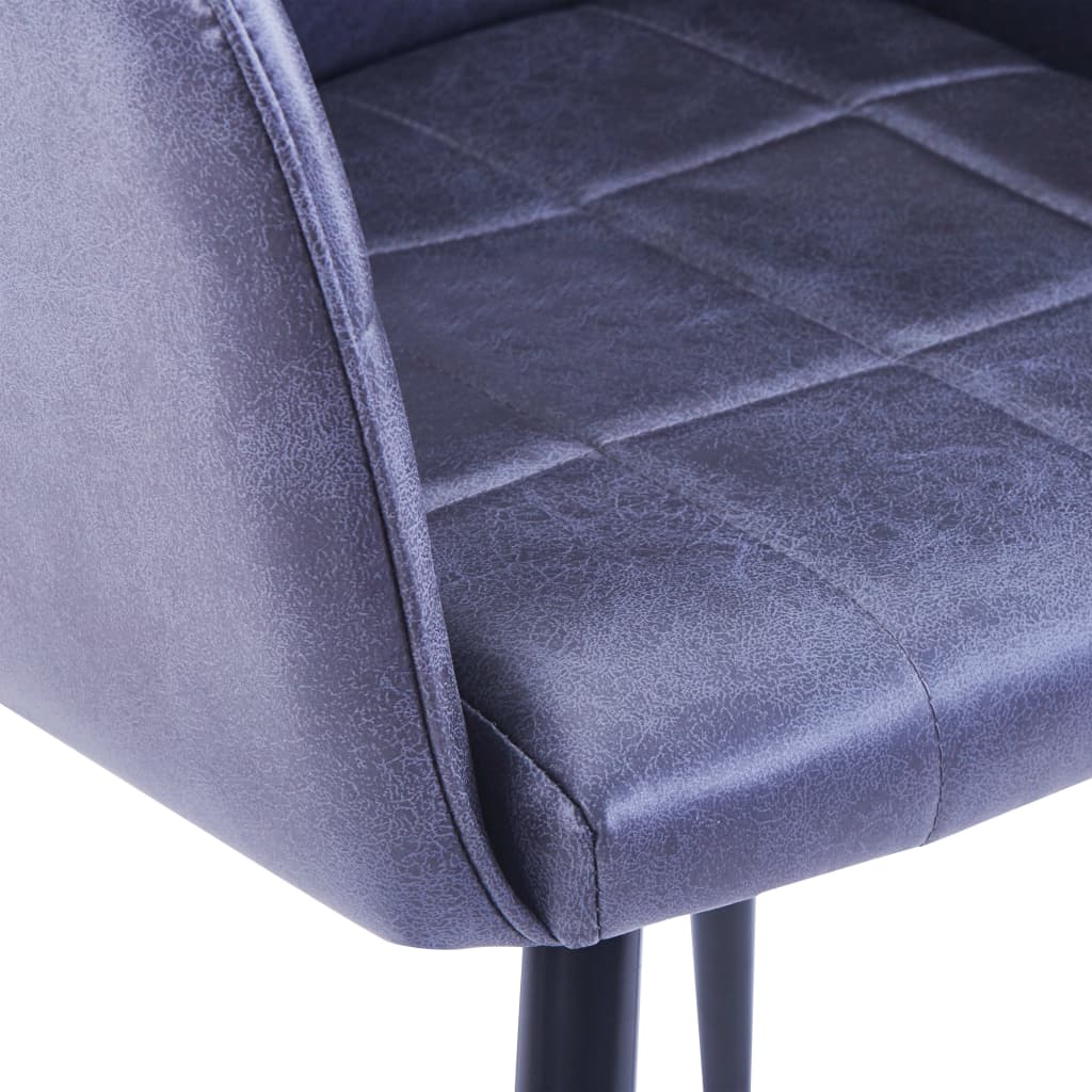 vidaXL Blagovaonske stolice od umjetne brušene kože 6 kom sive