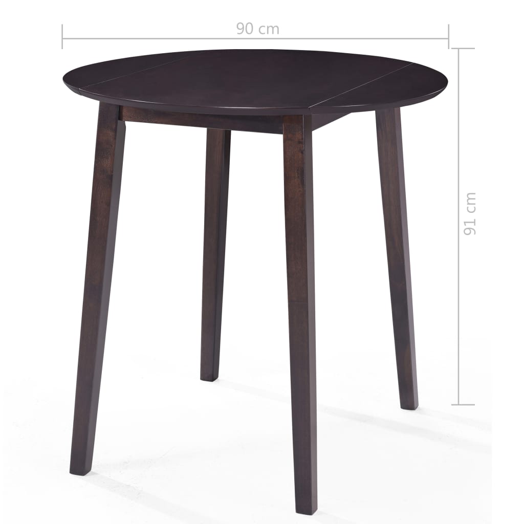 vidaXL 5-dijelni barski set stola i stolica od masivnog drva tamnosmeđi