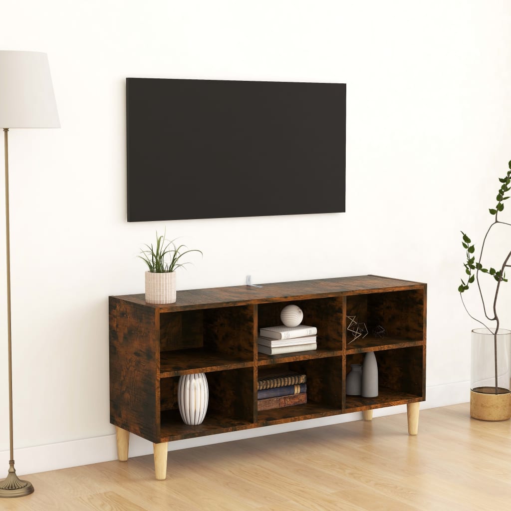 vidaXL TV ormarić s nogama od masivnog drva 103,5x30x50 cm boja hrasta