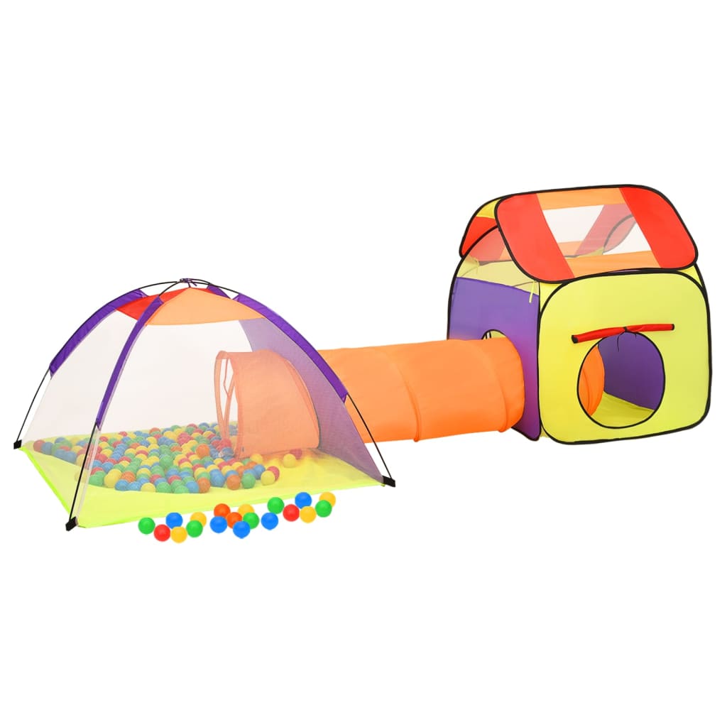 vidaXL Dječji šator za igru s 250 loptica višebojni 338x123x111 cm