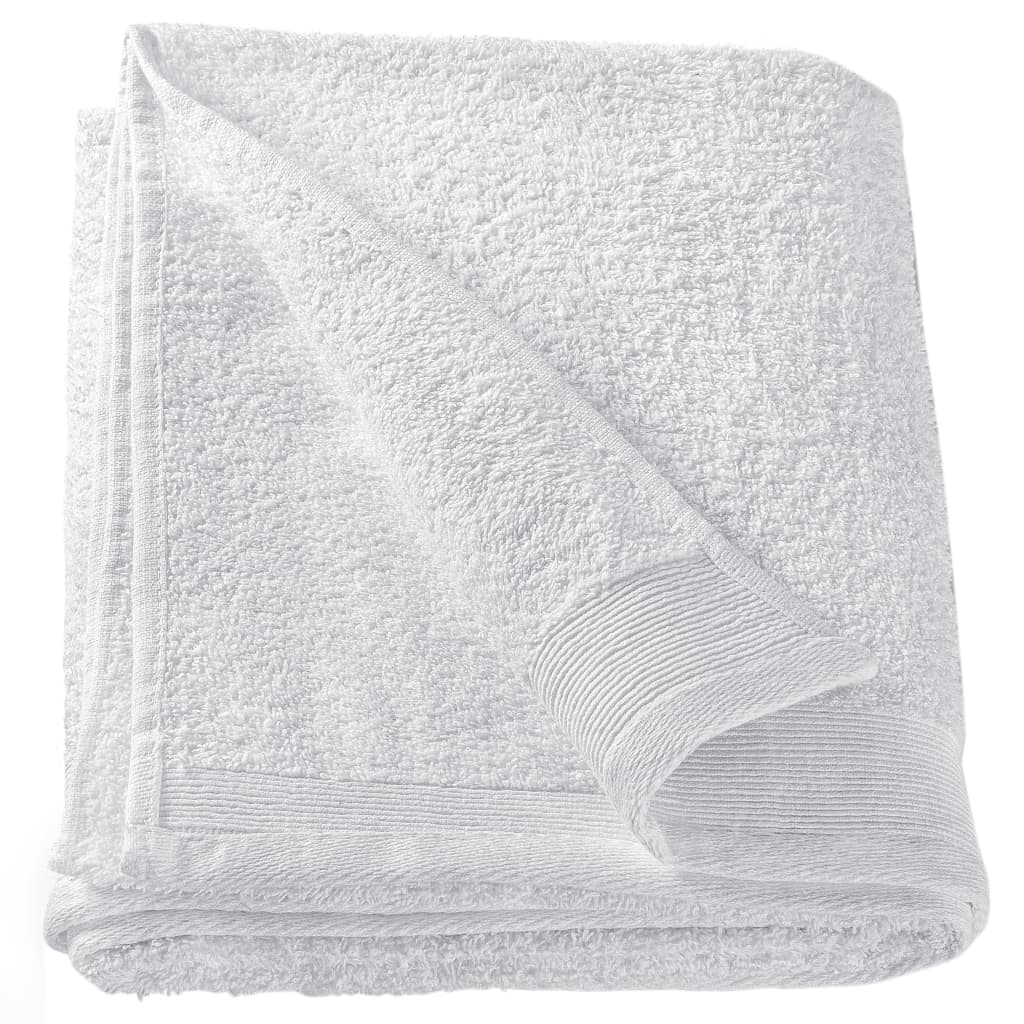 vidaXL 12-dijelni set ručnika pamučni 450 gsm bijeli