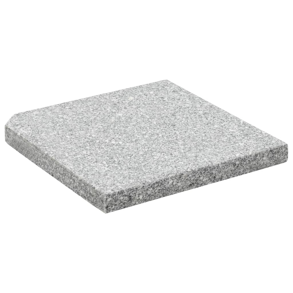 vidaXL Postolje za suncobran granitno 25 kg četvrtasto sivo