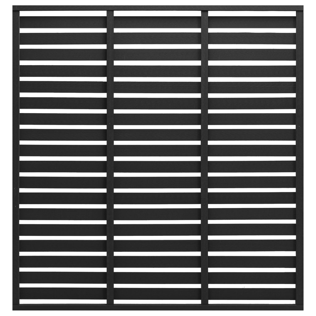 vidaXL Panel za ogradu WPC 180 x 180 cm crni