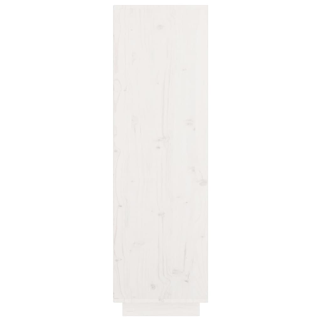 vidaXL Visoka komoda bijela 74 x 35 x 117 cm od masivne borovine
