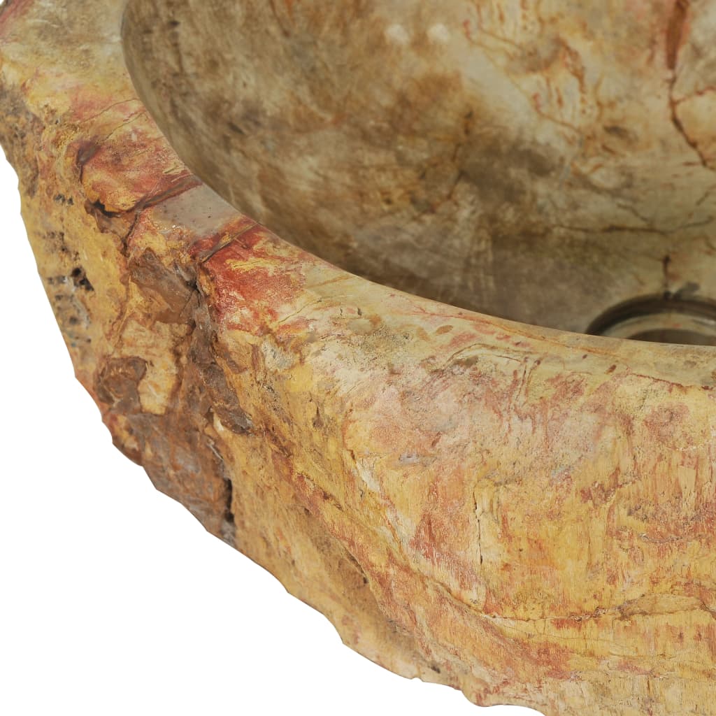 vidaXL Umivaonik od fosilnog kamena 45 x 35 x 15 cm krem