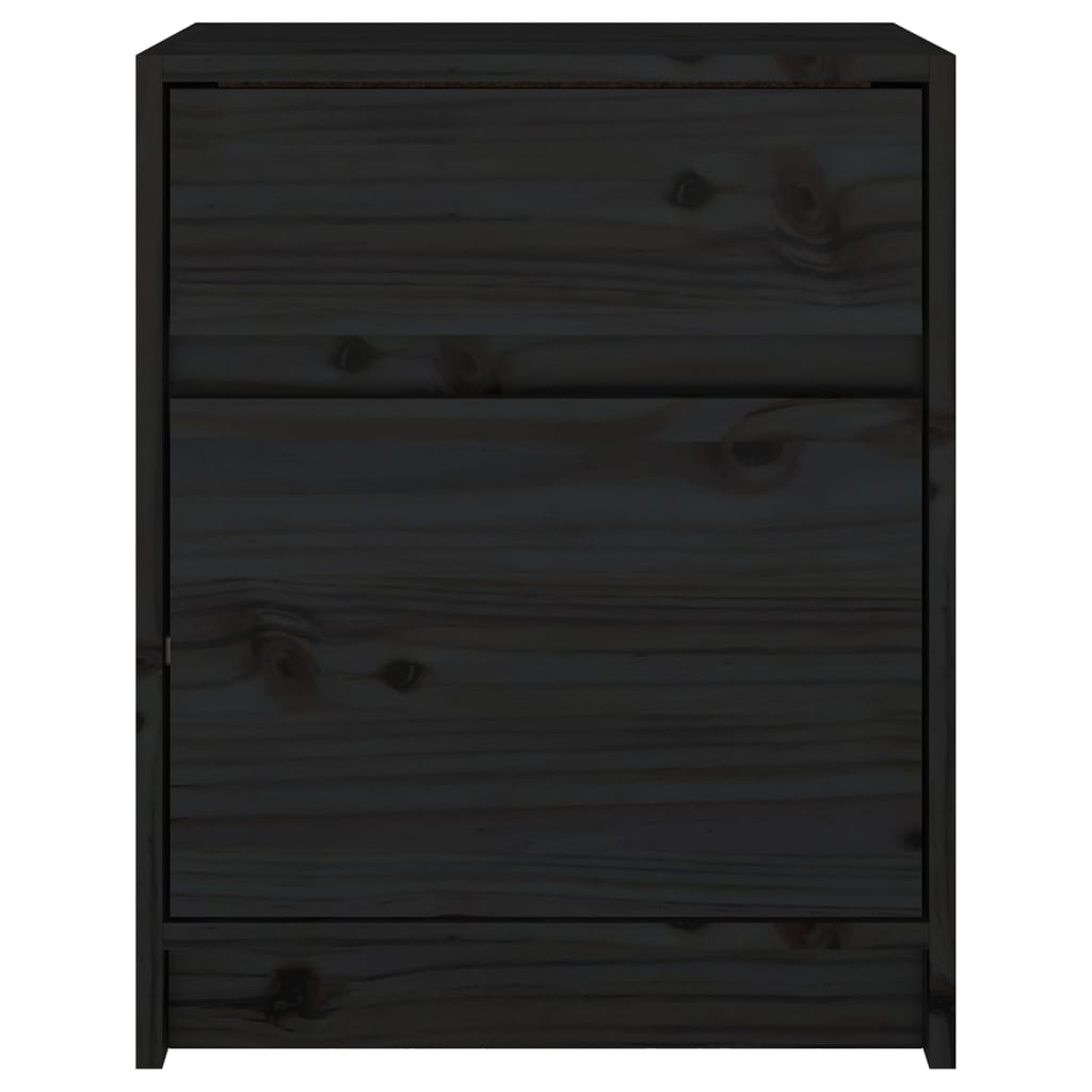 vidaXL Noćni ormarić crni 40 x 31 x 50 cm od masivne borovine
