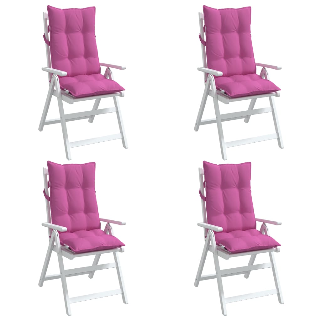 vidaXL Jastuci za stolicu s visokim naslonom 4 kom ružičasti tkanina