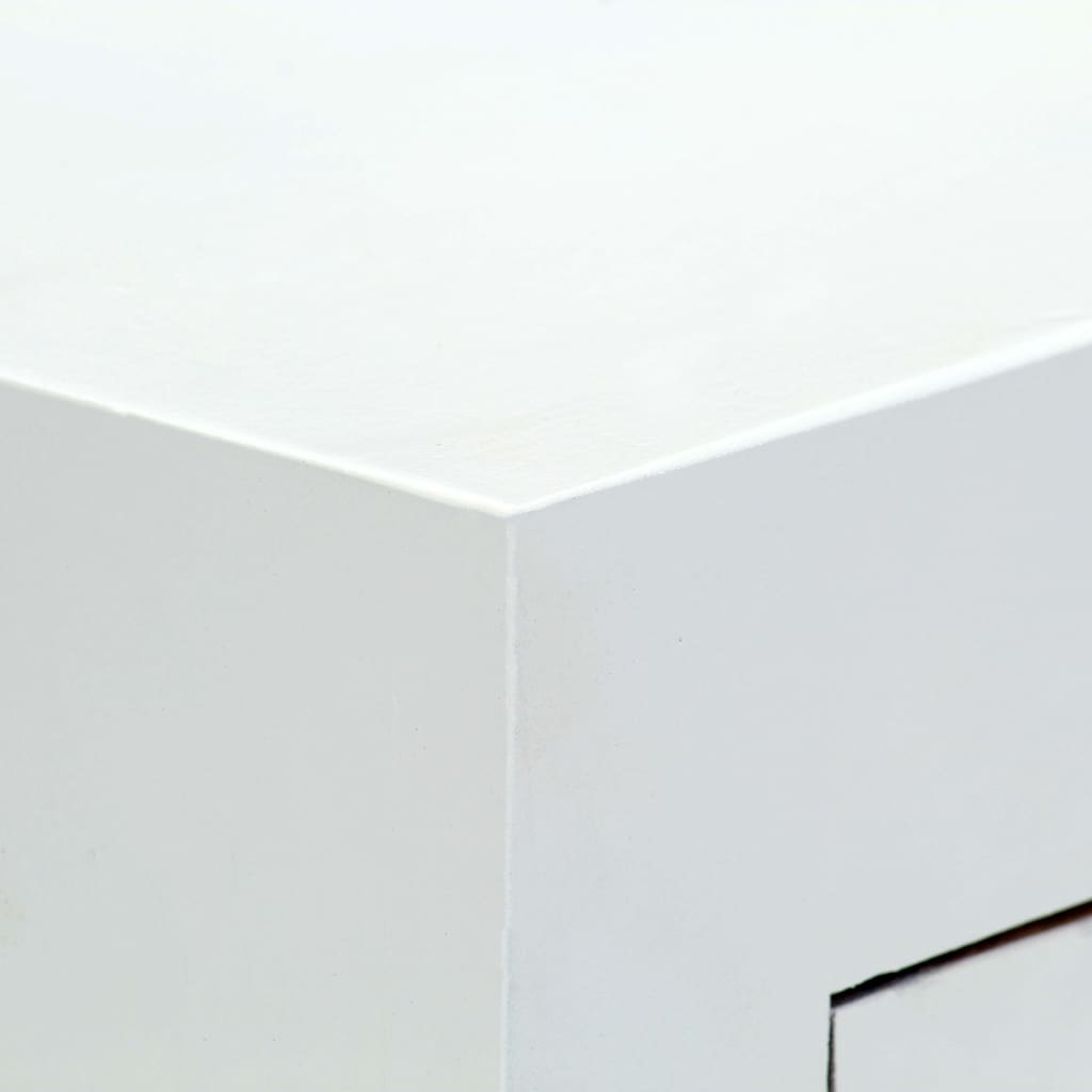 vidaXL Rezbarena komoda bijela 60 x 30 x 89 cm od masivnog drva manga