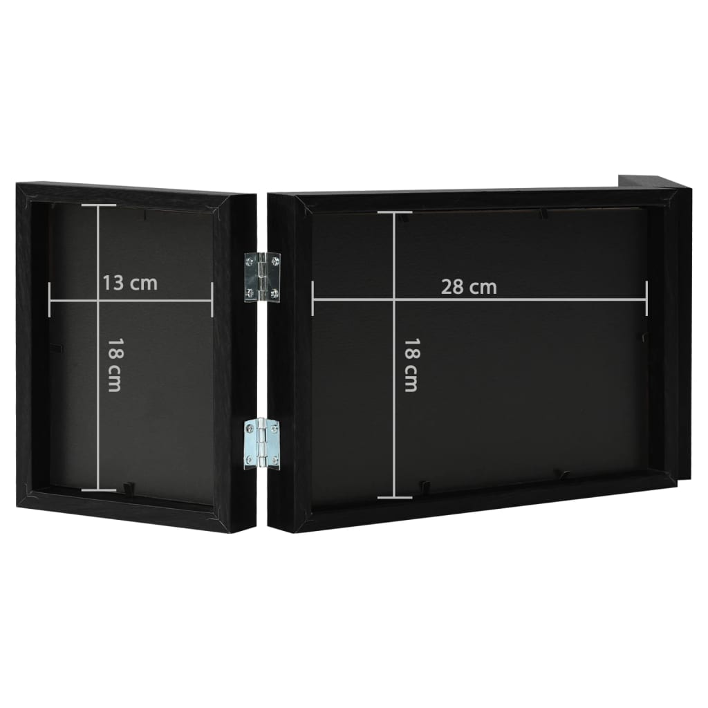vidaXL Trodijelni okvir za fotografije crni 28 x 18 cm + 2x (13x18 cm)