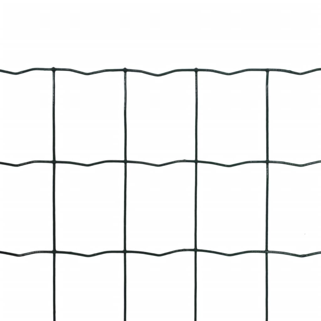 vidaXL Euro ograda čelična 25 x 0,8 m zelena